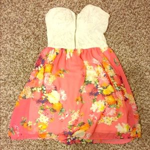 Papaya Floral Dress